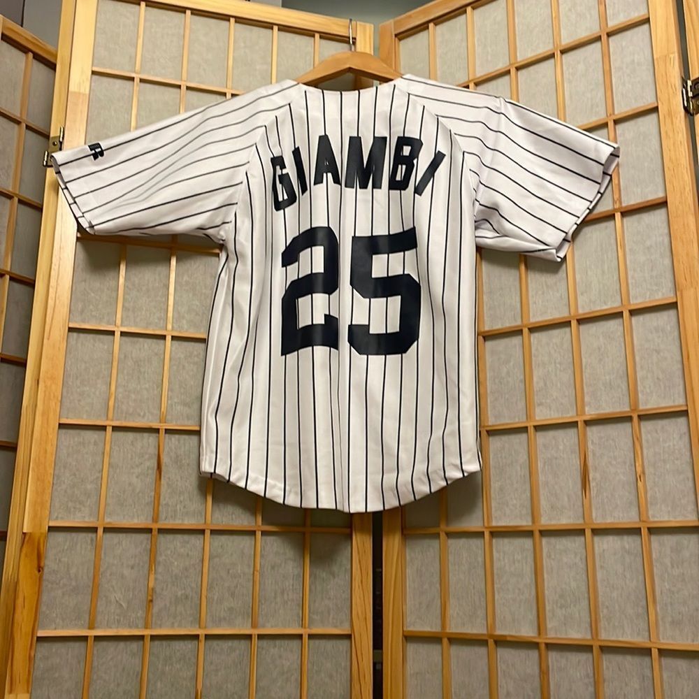 Used #25 Giambi Yankees Jersey-Kids size